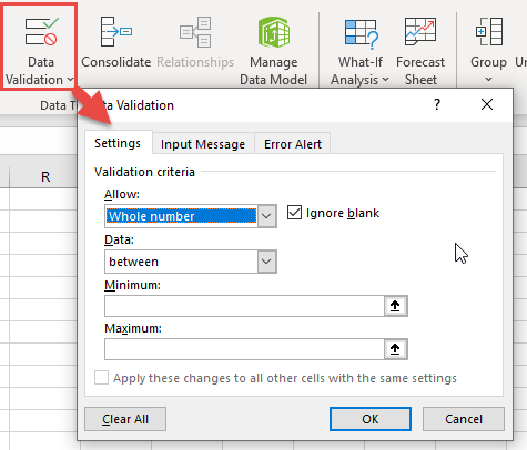 data validation numbers