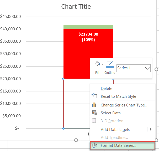 Formatting data series in Excel