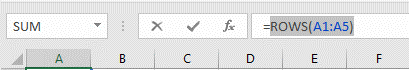 rows function excel 1