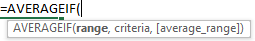Averageif Function