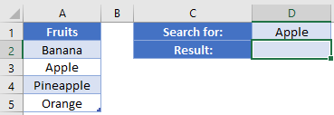 Exact Match Table