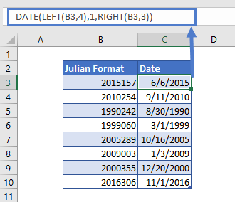 Reverse Conversion from Julian Format's Date to Date