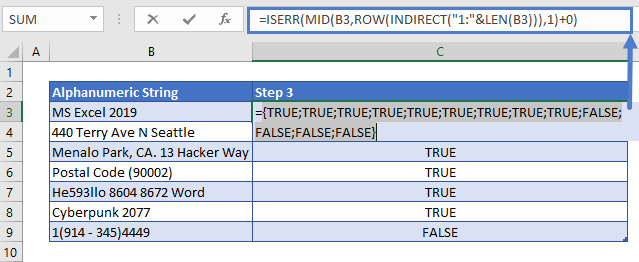 Remove Numbers from Text ISERR Function