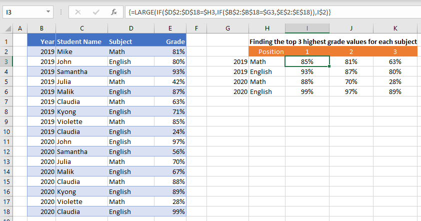 LARGE IFS with multiple criteria