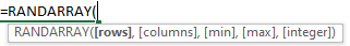 RANDARRAY Function