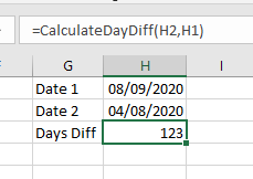 vba function excel