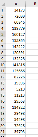 vba number list