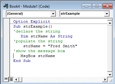 vba string procedure declare