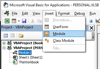 vba udf insert module