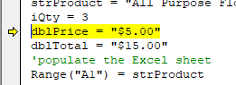 vba variant debug