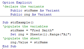 vba variant public declare