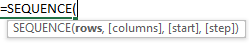 SEQUENCE Function