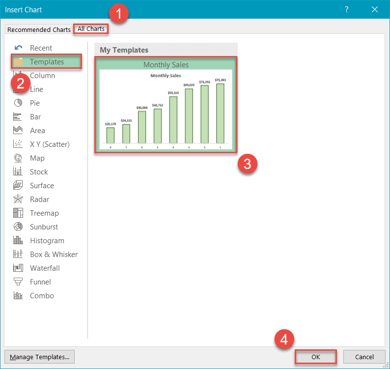 How to load a chart template