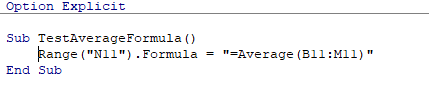 vba average formula