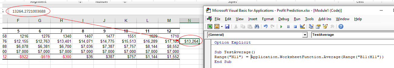 vba average static