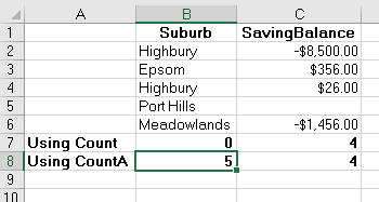 vba count diff counta