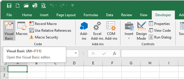 vba shortcuts Alt F11