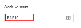 google sheets highlight duplicate rows range