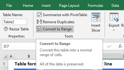 highlight every other line rule format table convert