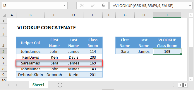 vlookup concatenate main func