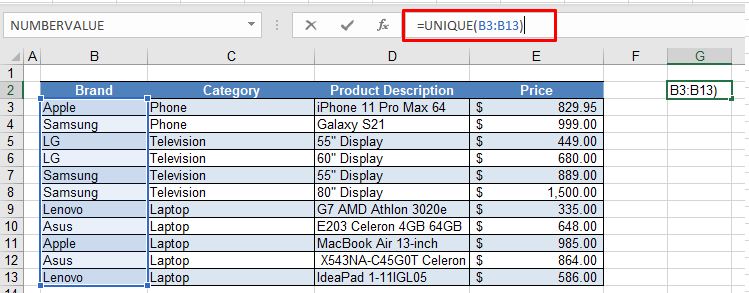 DropDownSort Unique