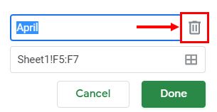 Range Names Google Sheets Delete