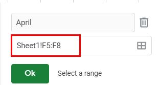 RAnge Names Google Sheets Edit