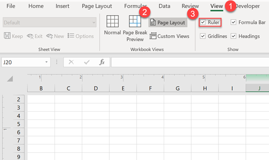 ruler page layout