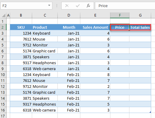 table insert columns 2