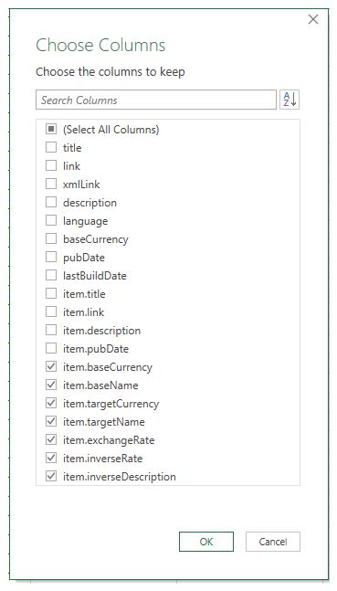 Converter SelectColumns