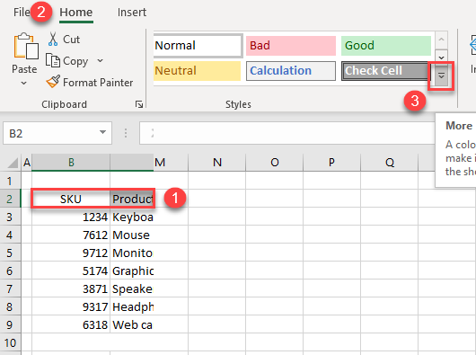 apply cell styles 2