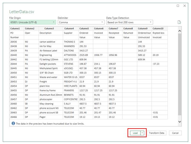 Convert LoadData