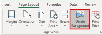 PageSetup Background DeleteBackground