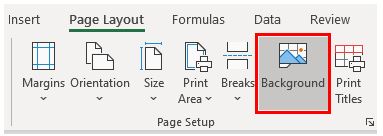 PageSetup Background Ribbon