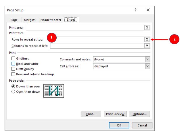 PageSetup PrintTitles RowsToRepeat