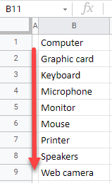 google sheets column sorted alphabetically 1a