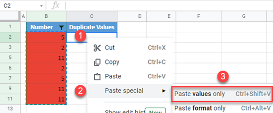 google sheets copy cells 2