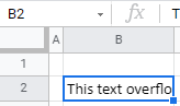 google sheets hide overflow text 2