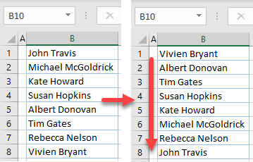 sort by last name initial data 1