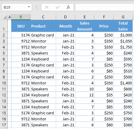 sort multiple columns initial data