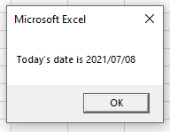 VBA Date MsgBox