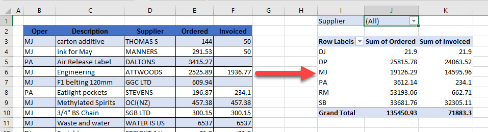 VBA Filter Pivot