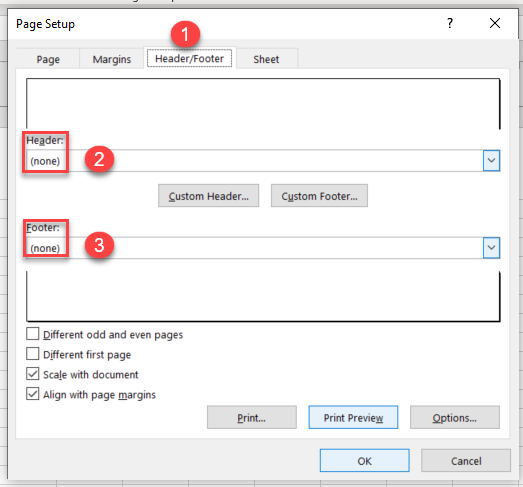 remove header insert footer 9