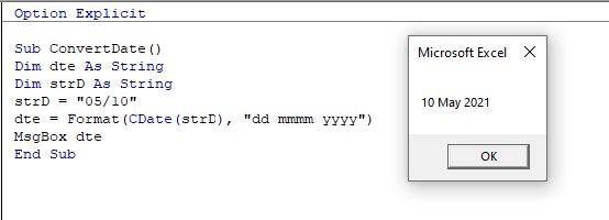 VBA Date MsgBox DateString NoYear
