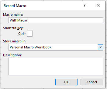 VBA With MacroDialog