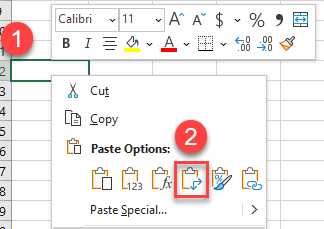 paste horizontal data vertically 6