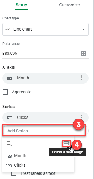 Add Series for Multiple Lines Chart Graph in Google Sheets