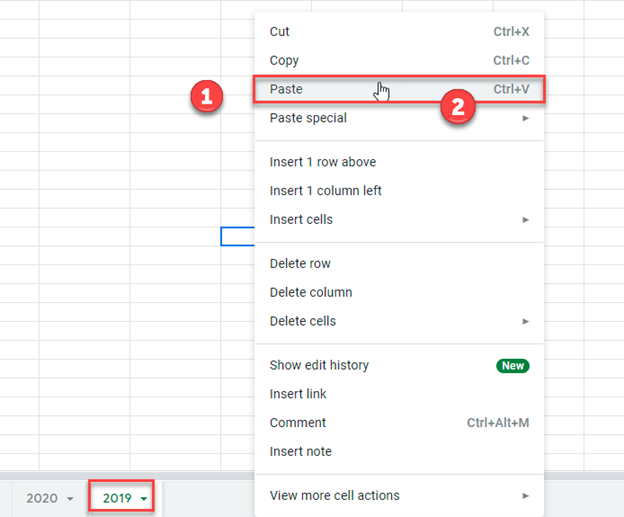 Paste Graph in New Tab in Google Sheets