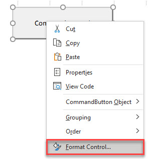 VBA Buttons Format