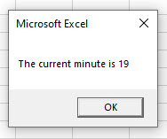 VBA Time Minute